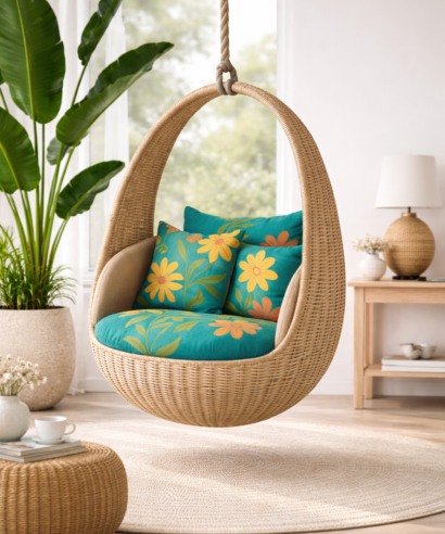 FSW15 Egg Hanging Swing Chair with Cushion