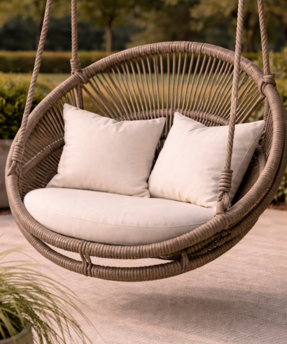 FSW14 Round Hanging Swing Chair with Cushion